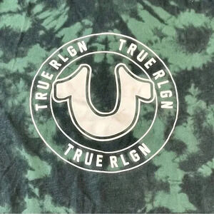 M | True Religion T Shirt | Green Tie Dye